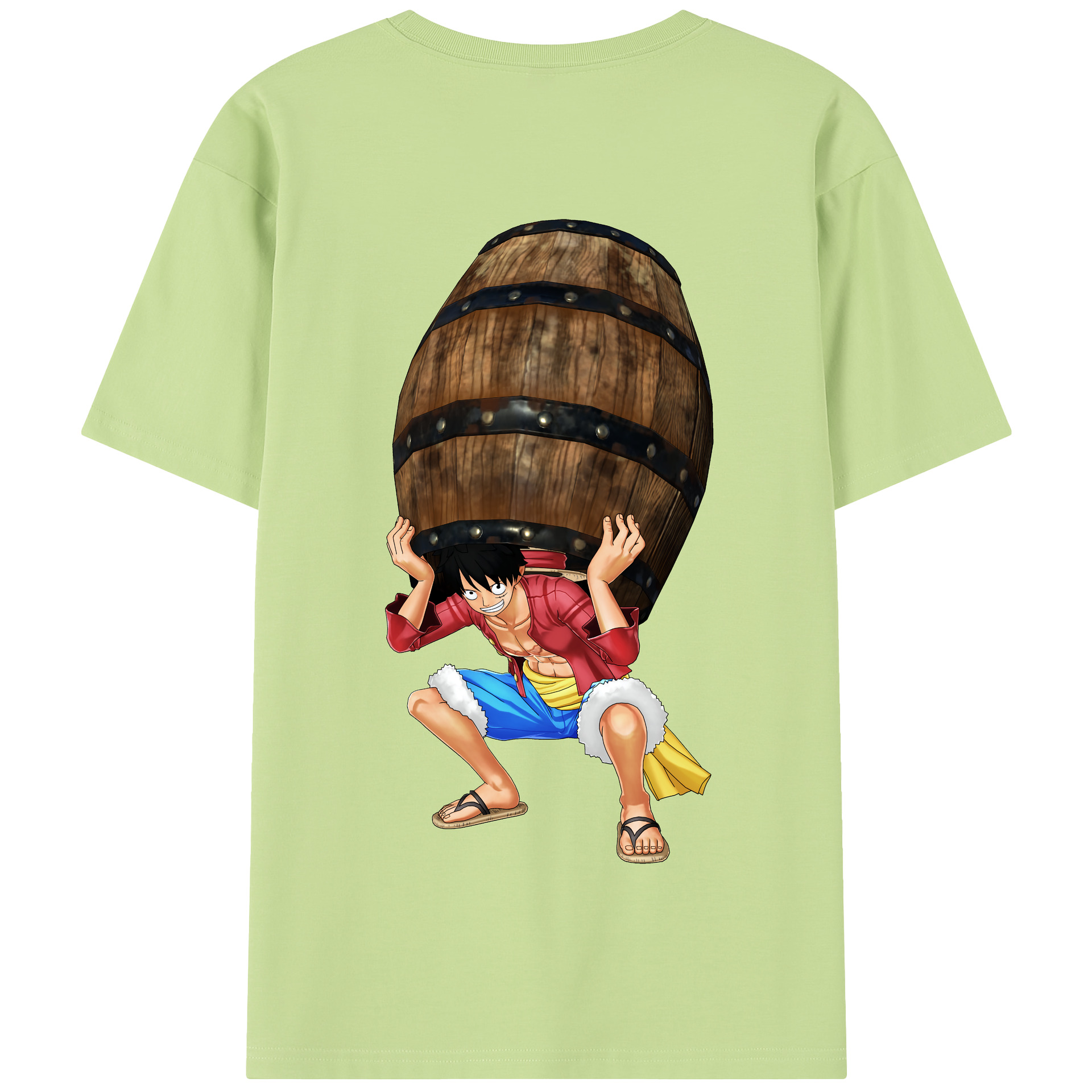 ワンピース モンキー・D・ルフィ ONE PIECE Monkey D. Luffy 綿100％半袖Tシャツ（背面プリント）